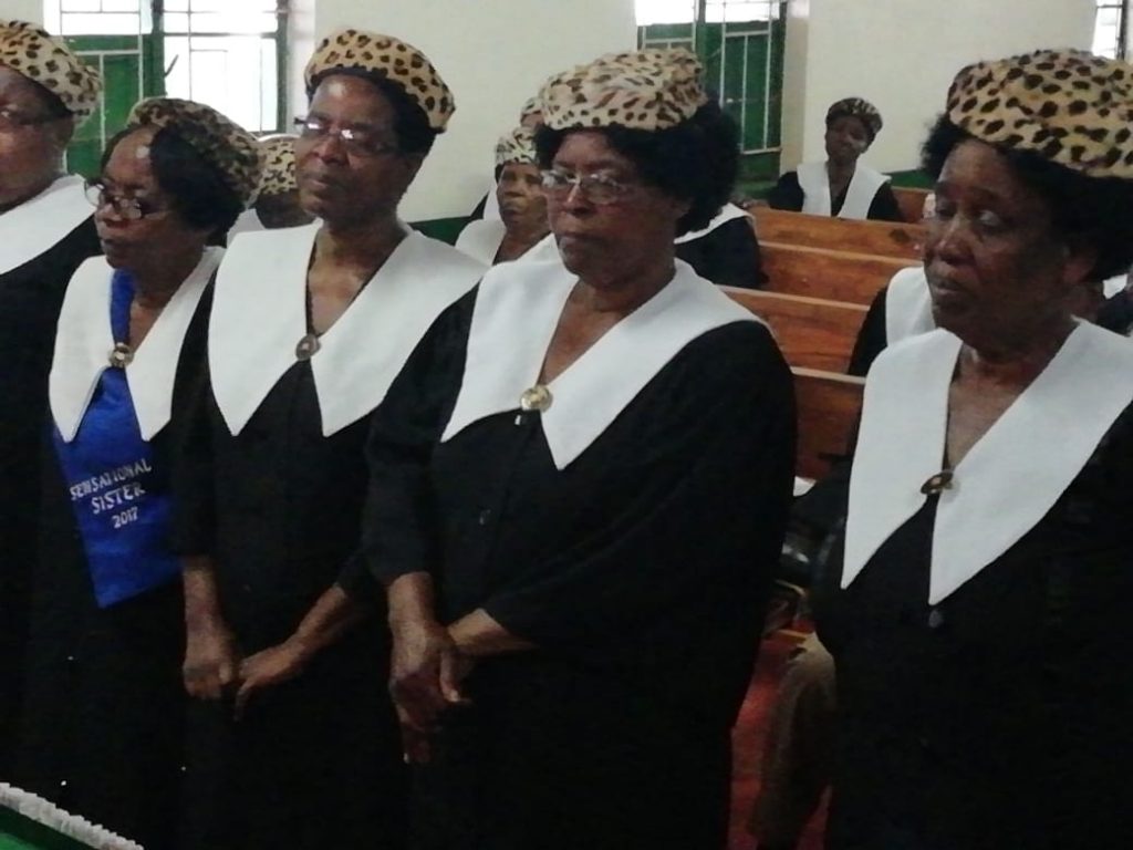 WMS members in uniform during a service